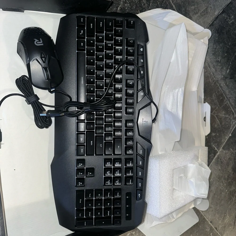 RGB Wired Gaming Keyboard and Mouse Combo - Black